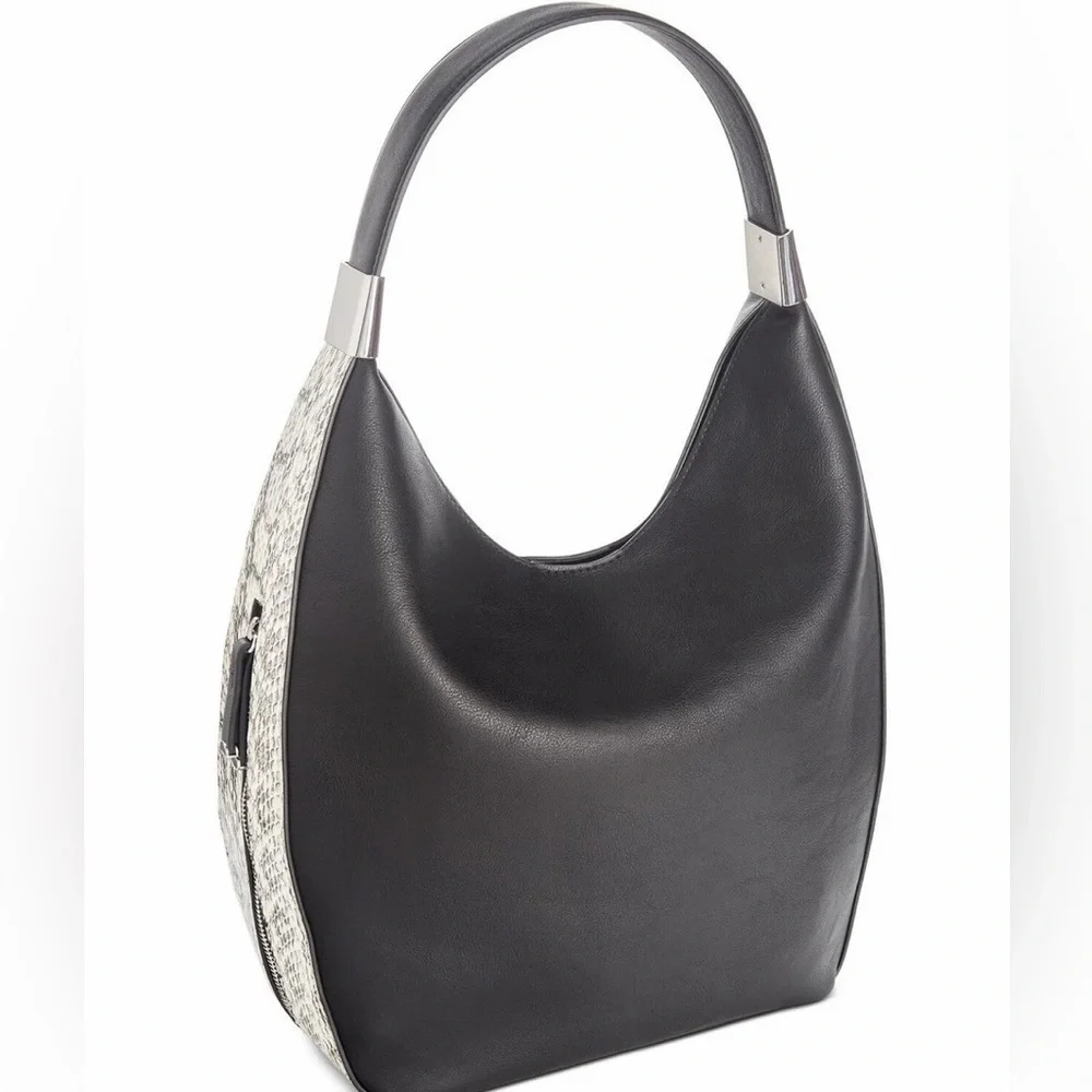 NWT Elegant Alfani Black and Snakeskin Women's Hobo Bag